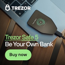 Trezor Safe 5 hardware wallet promotion